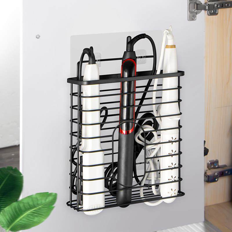 夹板卷发棒收纳置物架壁挂免打孔美发造型器美发店直板夹防烫挂架