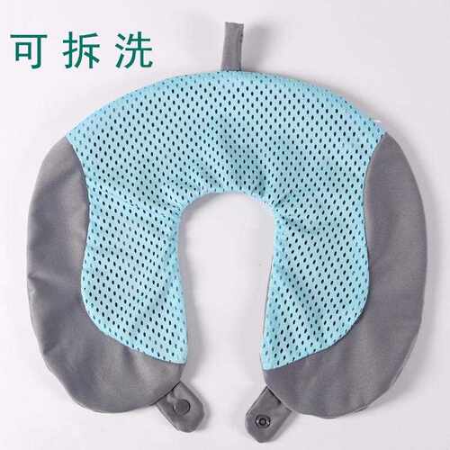 新款直销凝胶U型枕夏季冰凉记忆枕解暑旅行枕头凉爽护颈椎U形脖枕