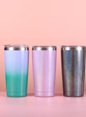 跨境240z喷塑宏安汽车杯保冷冰霸o杯车载温30不锈钢真空双层保杯