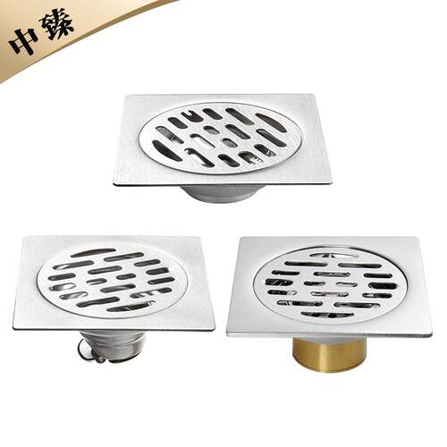 不锈钢地漏 防臭地漏芯洗衣机浴室工程下水自封深水封地漏卫浴
