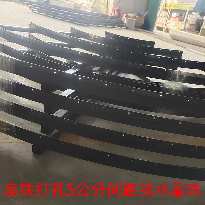 婚庆水晶圆环吊顶造型圆环支架商演打孔水晶线帘椭圆挂件垂灯