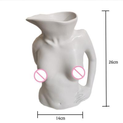 北欧风格人体陶瓷花瓶摆件客厅家居工艺玄关样板房人物模型艺术品