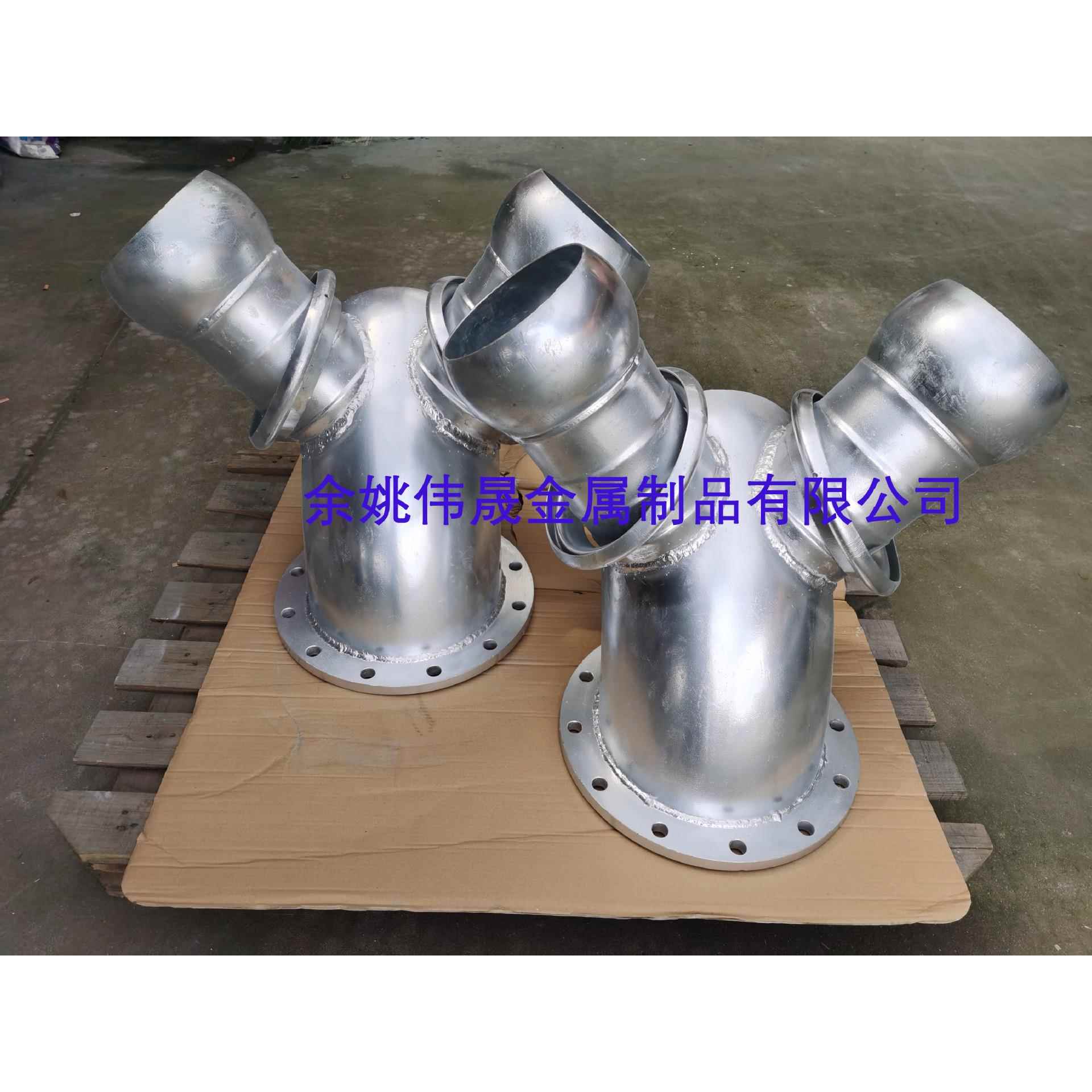 抗洪抢险应急移动泵车转换法兰式鲍尔接头 12寸变8寸三通保尔接头