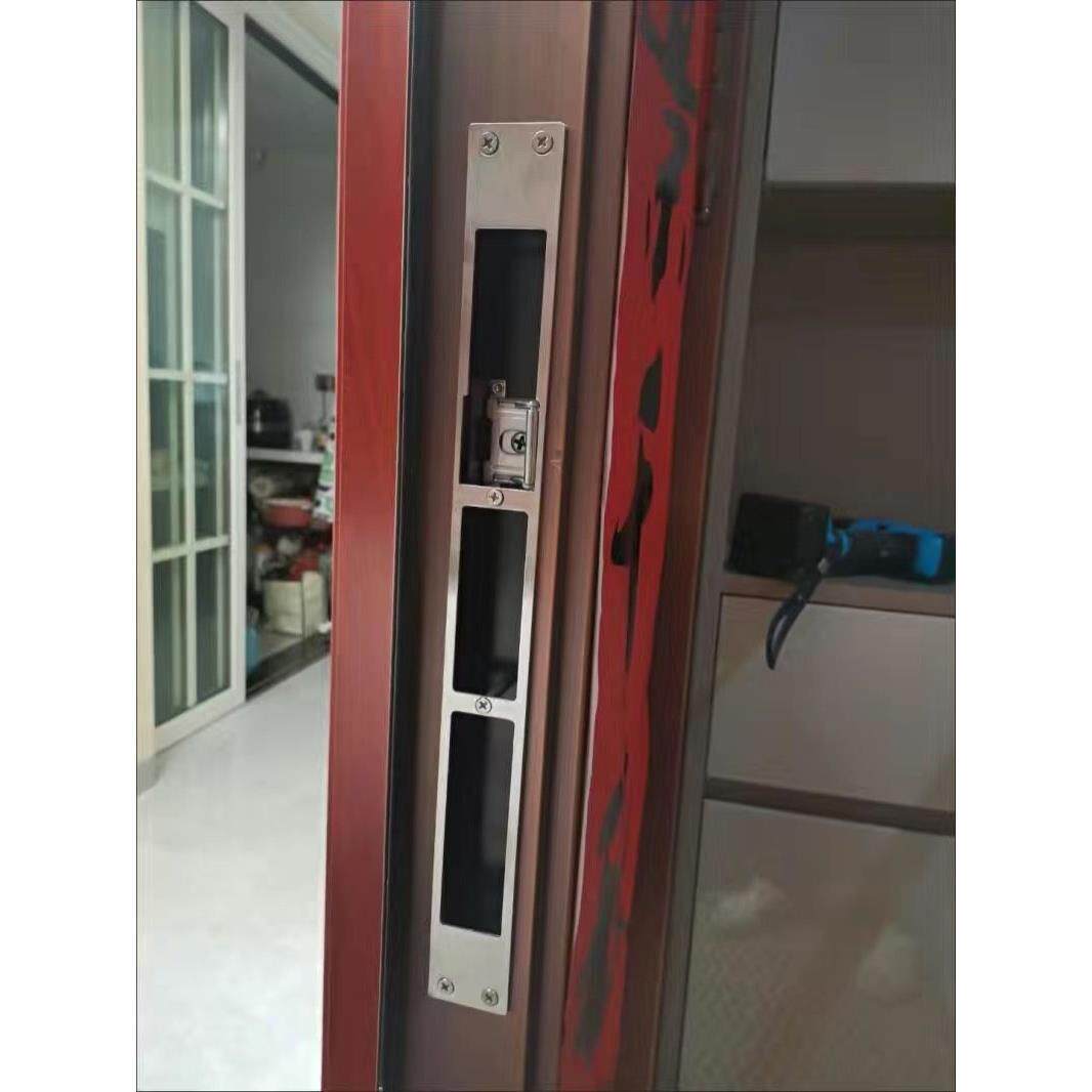 门框锁体王力门防盗门挡片配件门锁压边条圆头扣片导向片方头锁片