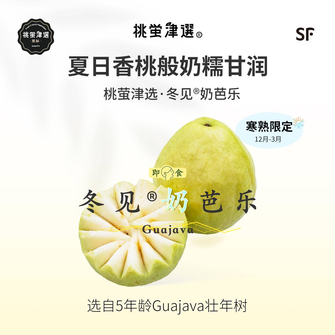 即食！桃萤津选 冬见奶芭乐 香桃般奶糯甘润 寒熟限定 礼盒装SF
