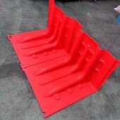 L型防汛防洪挡水板地下车库阻水板红色ABS可移动围堰防洪闸