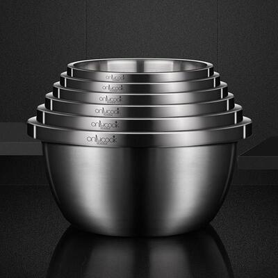 onlycook加厚深盆304不锈钢盆加深打蛋盆和面 面盆厨房洗菜盆调料