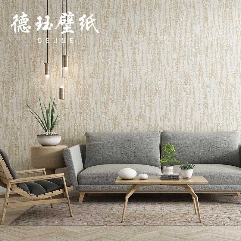 新款直销复古斑驳硅藻泥条纹无纺布壁纸北欧卧室客厅背景家用现代