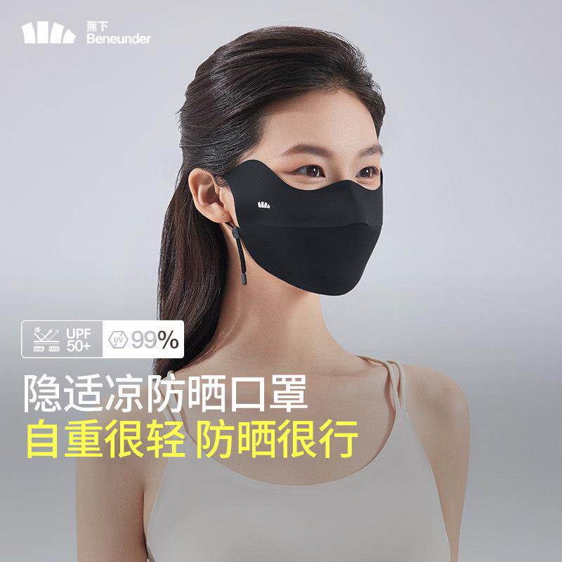 面膜防晒口罩女抗UV高颜值遮阳防护轻薄透气骑行冰丝面罩