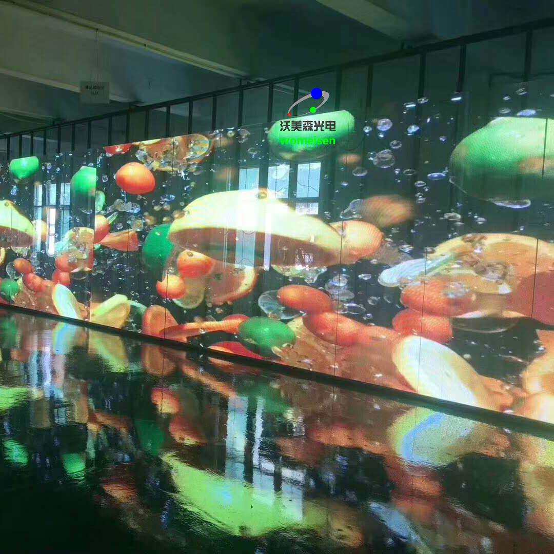 led透明玻璃显示屏户外p3.91-7.81室外防水屏幕led屏幕透明显示屏