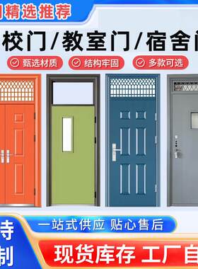 学校门教室门宿舍门单门带气窗防盗门工程订做储藏间子母入户门