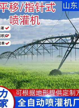 平移式喷灌机大型高标准农田浇地节水灌溉机全自动指针式喷灌设备
