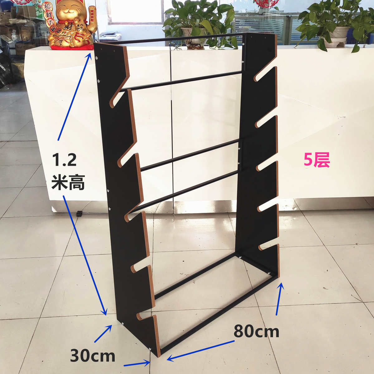 架子滑板滑板滑雪板挂架摆放长板 展示架滑板货架承重 木质单板