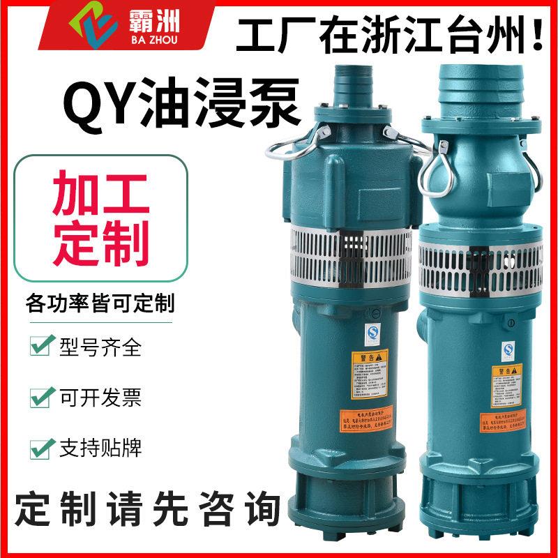 定制qy油浸泵三相充油潜水泵农用泵园林排灌大流量扬程抽水泵