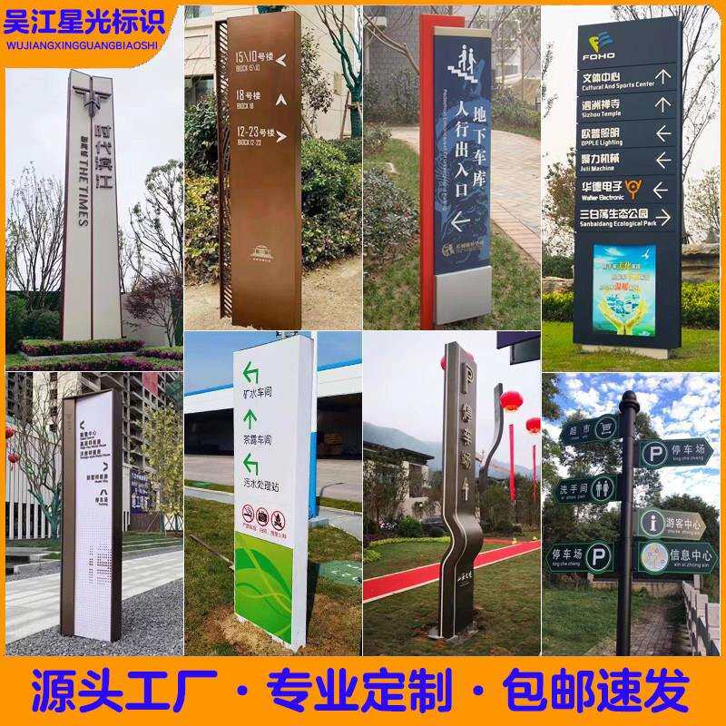 户外立式导视导向牌精神堡垒旅游景区公园商场停车场指示牌广告牌