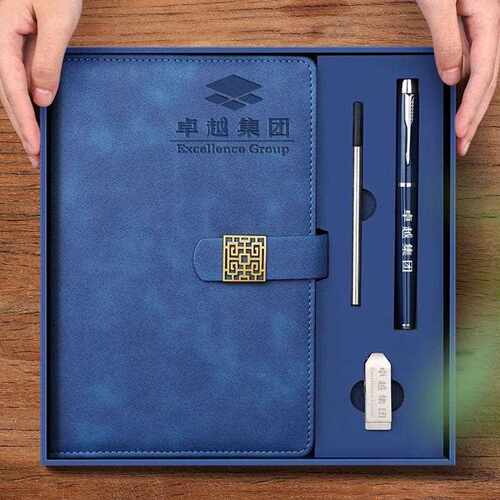新款直销笔记本礼盒套装定制印logo商务办公会议记事记录本公司年