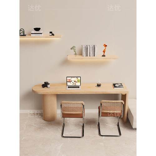 W*长条桌简约现代电脑20230412书桌习阅读卧客室双人实木书桌厅房