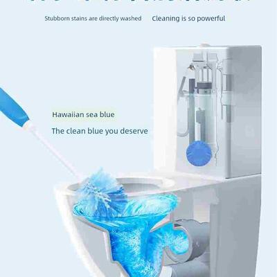 60pcs Blue Bubble Automatic Toilet Cleaner Tablet Blocks Loo