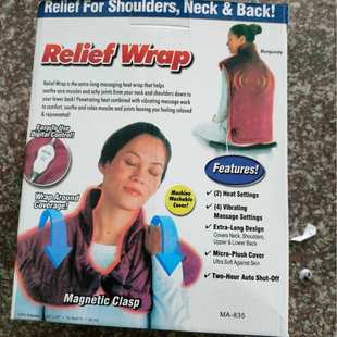 按摩背部颈部肩周 厂家Relief Wrap Heat 热敷按摩披肩 Massaging