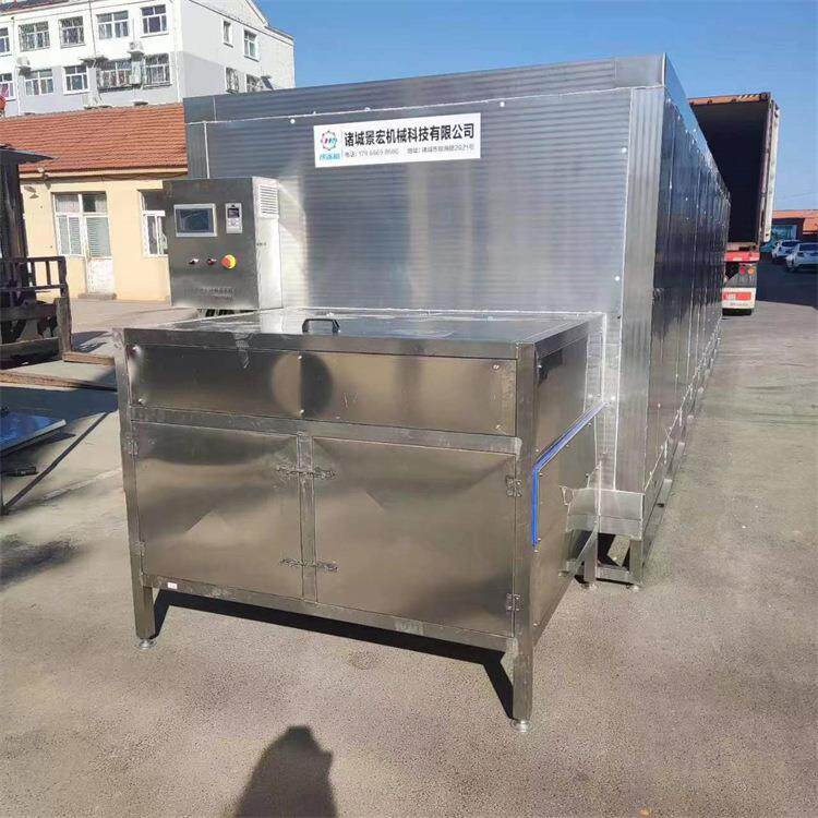 粽子海鲜全自动速冻机海参隧产道式冻机 海739品 速冻速挂冰流水