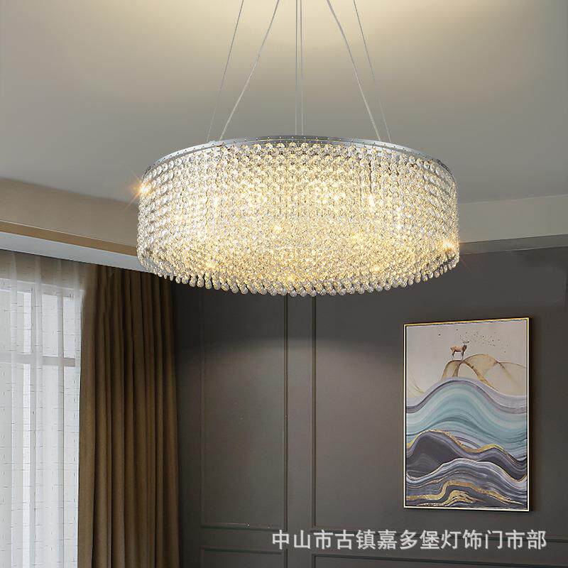 现代简约水晶客厅吊灯轻奢简欧设计师餐厅书房灯新款网红家用灯具