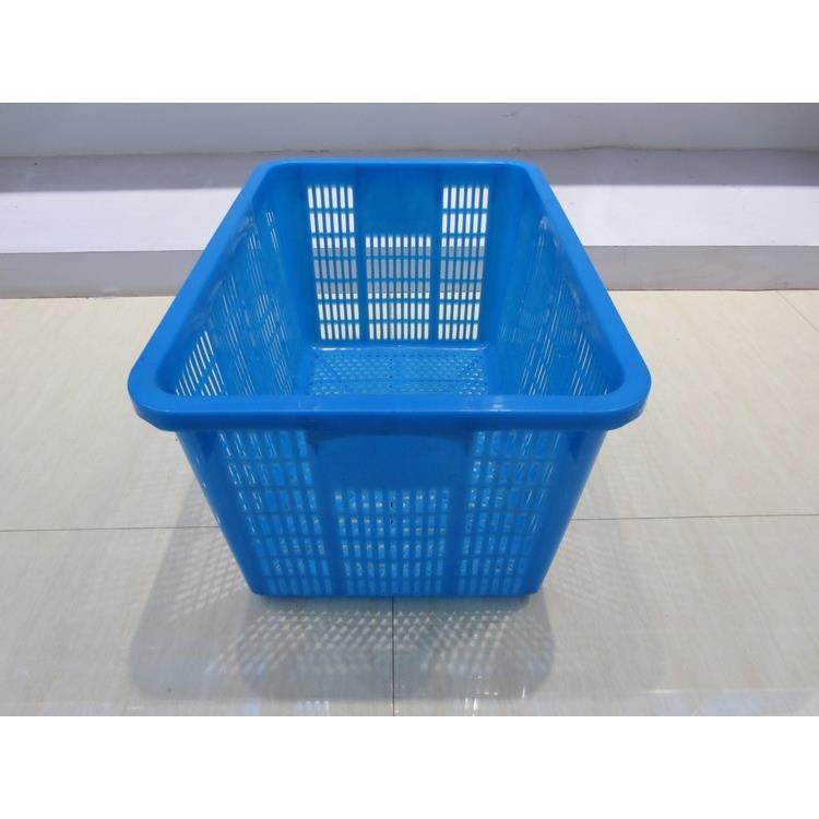 销售580塑料箩周转筐带孔塑料箱全新料加厚陕西山东