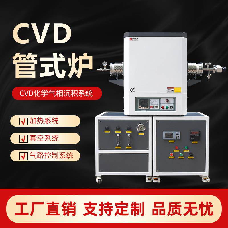 CVD化学气相沉积真空气氛管式炉实验电炉制备纳米材料涂层