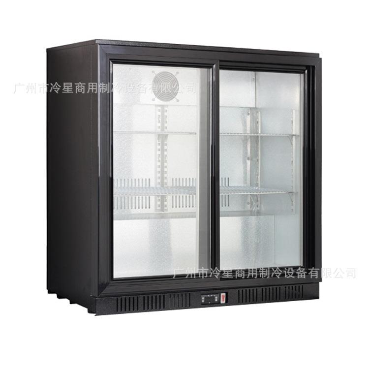 900*520*900mm双门推拉趟门台上啤酒冰柜嵌入式冰箱台下冷藏柜