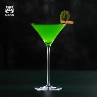 喇叭造型无铅水晶马天尼鸡尾酒杯 三角高脚调酒杯 CRISON MT1801