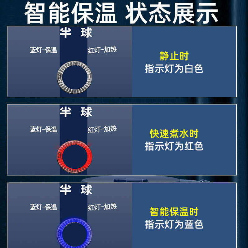 控温款2024智能不锈钢电热水壶新款烧水壶24小时保温自动断电  邳
