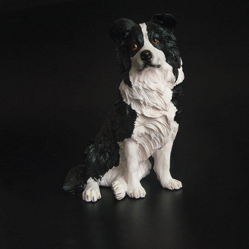 仿真动物模型实心树脂摆件男女孩认知礼物狗狗边境牧羊犬史宾格