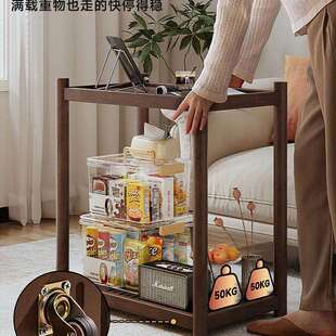 阳台小茶桌茶水柜置物架侧边柜可移动沙发边几实木迷你茶台小茶几