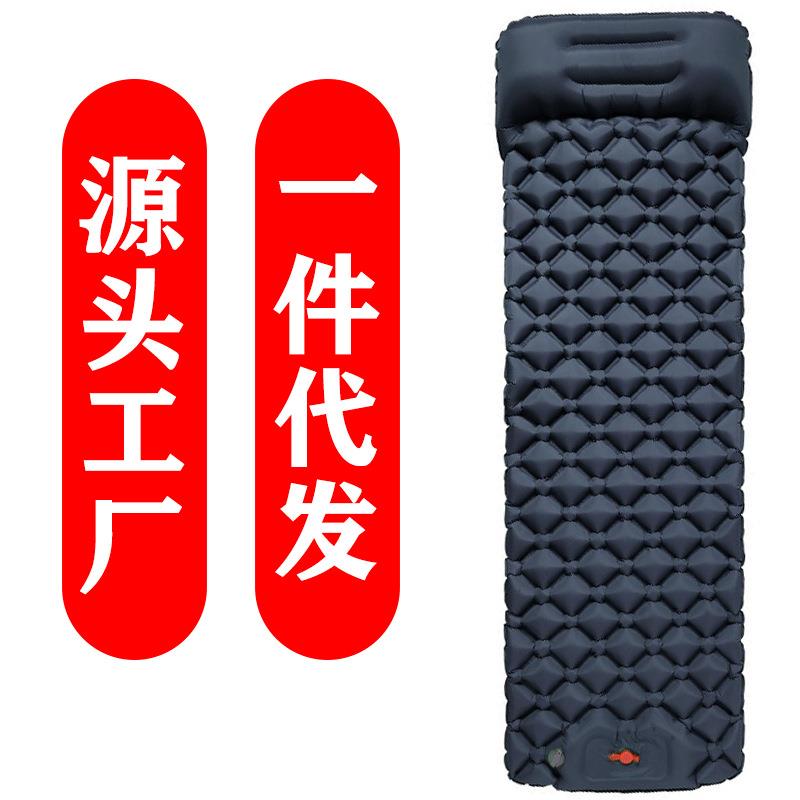 工厂新款户外脚踩TPU充气垫单人便携轻便野营睡垫野餐垫沙滩垫