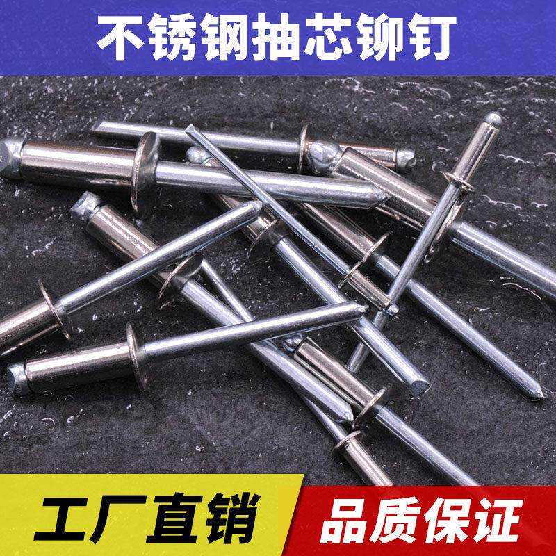 整箱 不锈钢抽芯铆钉半不锈钢拉钉开口型圆头拉柳钉铆钉工厂直销