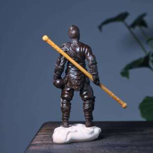 黑神话悟空17 7cm齐天大圣金箍棒工艺品创意摆件黑檀木质大圣