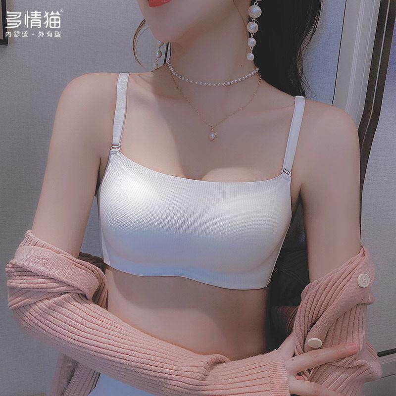 抹胸防走光内衣女士小胸聚拢2025夏季新款无痕裹胸白色文胸罩薄款