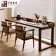 千慕靠墙书桌实木双人长条桌家用学习桌北欧电竞桌卧室电脑桌台式