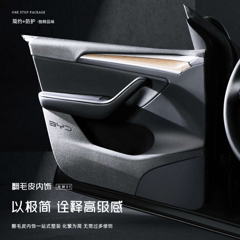精品广汽传祺专用GS4MAX车门防踢垫翻毛皮S7内饰配件用品改装防护