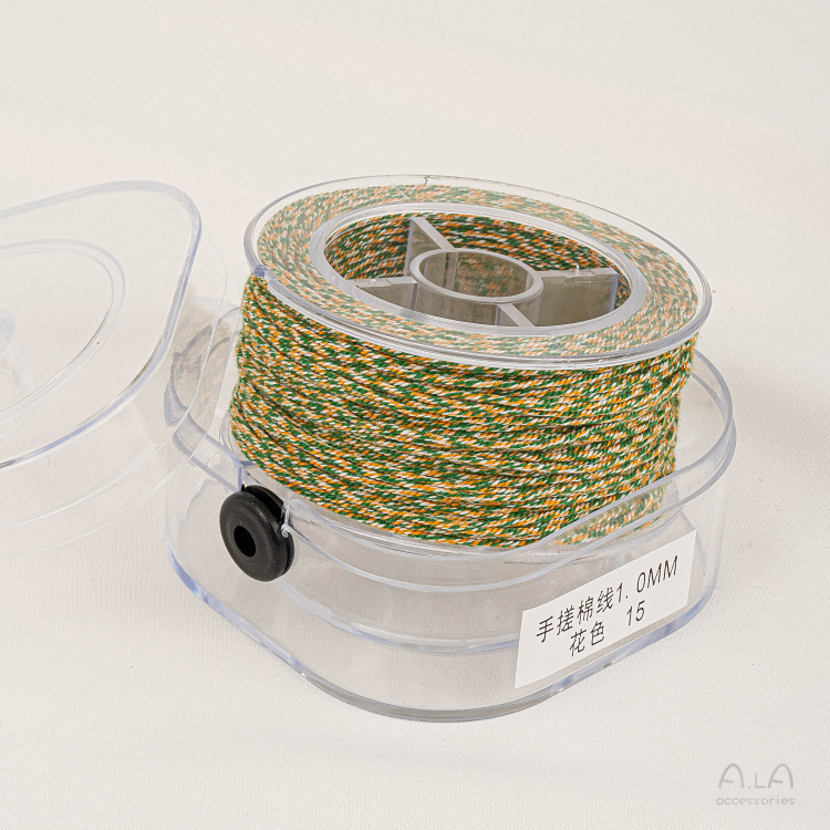 手搓棉线藏式文玩线绳五色线彩绳流苏绳子diy手工串珠编织棉线材