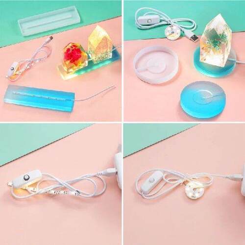 Lighting Lamp Holder Crystal Epoxy Resin Mould Specimen