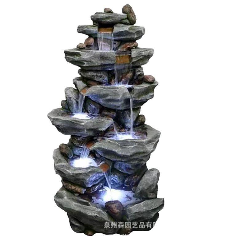 户外假山流水树脂工艺品喷泉仿石花园庭院别墅酒店鱼池鱼缸装饰品