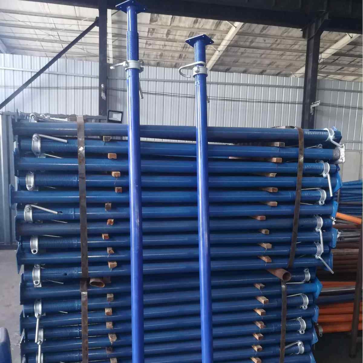 建筑铝模板钢支撑喷塑单支撑脚手架加厚镀锌钢支撑调节钢支顶出口