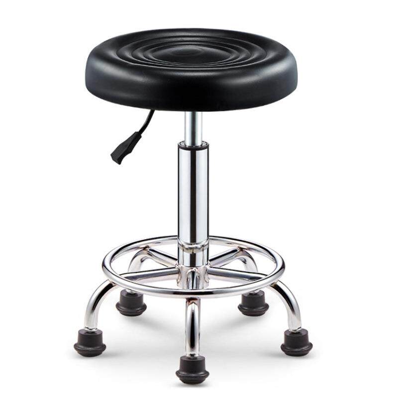 带店咨询客服滑轮可凳旋转酒吧凳理发可升降不锈钢高脚喇叭海盘绵