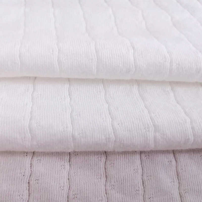 32S精棉平纹抽针提花布料 全棉婴童针织面料轻薄透气提花面料,纺织面料/辅料/配套,服装花边,淘宝优惠券,粉丝福利购,淘宝优惠卷