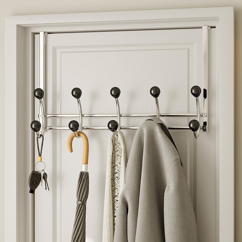 挂衣钩门后门后铁艺双排衣服粘钩