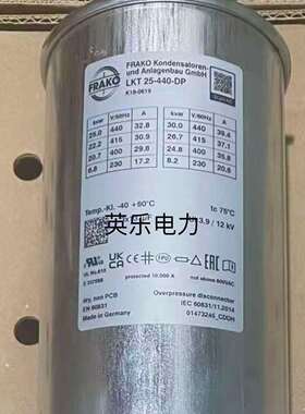 LKT 25-440-DP 德国FRAKO电力电容 LKT 25-440-DB