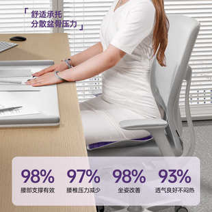 凝胶蜂窝护腰座椅夏季久坐办公室减压美臀超软屁垫冰垫腰靠椅