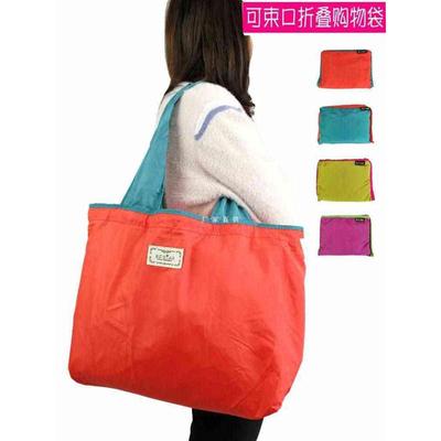 购物袋折叠便携超市大号买菜包日本时尚手提袋尼龙束口袋防水