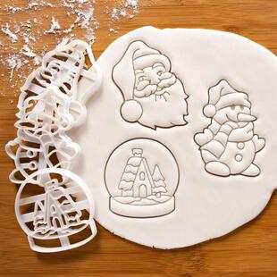 Embosser Holiday Cookie Santa Claus Mold Christmas Cutter