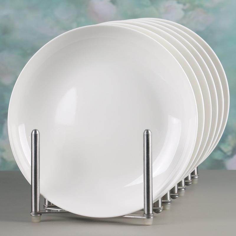 7/8英寸家用陶瓷菜盘子酒店饭店餐馆用盘碟子纯白圆盘如意盘平盘,餐饮具,盘,淘宝优惠券,粉丝福利购,淘宝优惠卷